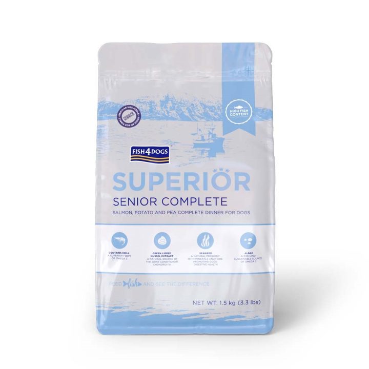 FISH4DOGS Superior Senior S Salmon - dry dog food - 1 5kg