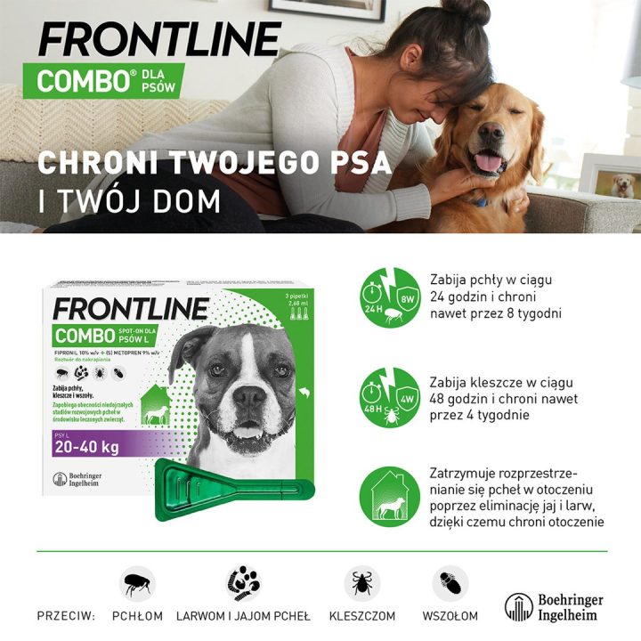 Frontline Combo Spot-on L - Parasite drops for dogs - 3 x 2 68 ml