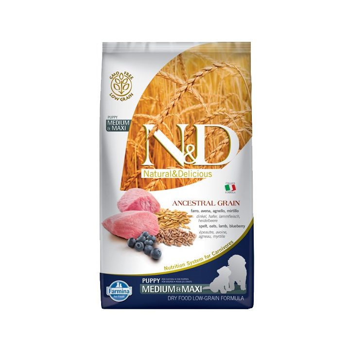 FARMINA N&D Ancestral Grain Puppy Medium&Maxi Lamb - dry dog food - 12 kg