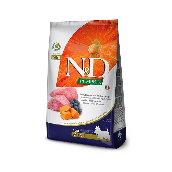 FARMINA N&D GF PUMPKIN DOG LAMB&BLUEBERRY ADULT MINI 7kg