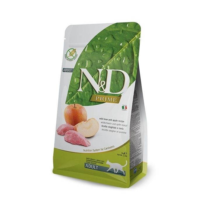 FARMINA N&D PRIME CAT WILD BOAR & APPLE ADULT - dry cat food - 5 kg