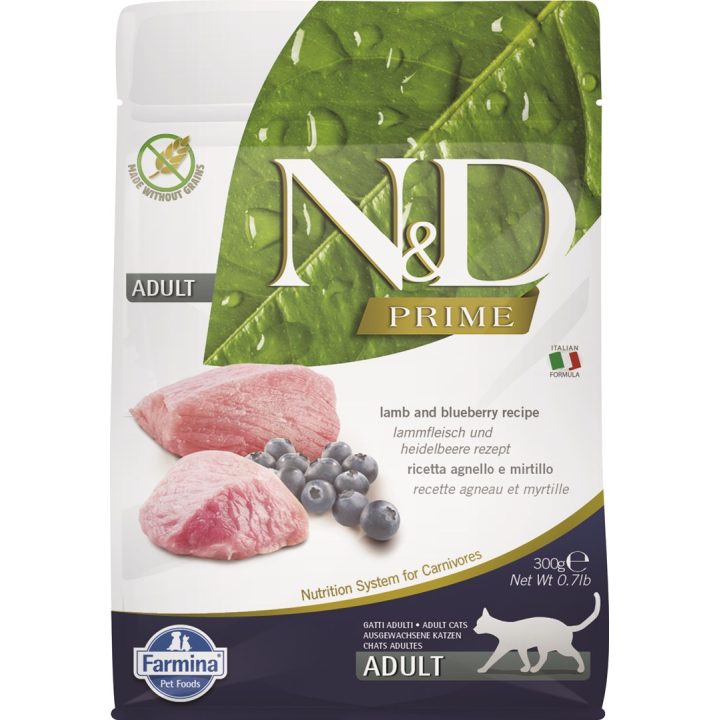 FARMINA N&D Prime Cat Lamb and Blueberry Adult - dry cat food - 300 g