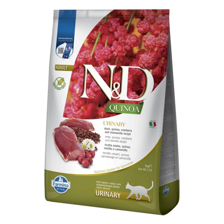 FARMINA N&D Quinoa Urinary Duck - suché krmivo pro kočky - 5kg