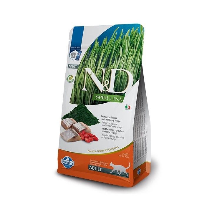 FARMINA N&D Spirulina Herring - dry cat food - 1.5 kg