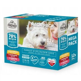 FRENDI Chicken Beef Veal - wet dog food - 12x100g