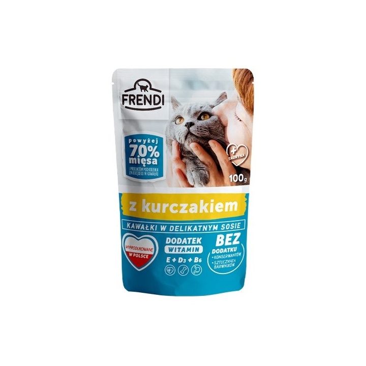 FRENDI Pieces in sauce with chicken - wet cat food - 100 g