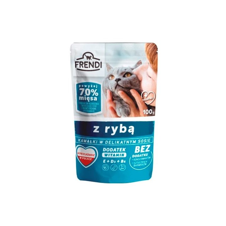 FRENDI Pieces in sauce with fish - wet cat food - 100 g