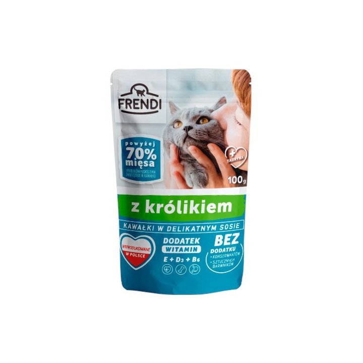 FRENDI Pieces in sauce with rabbit - wet cat food - 100 g