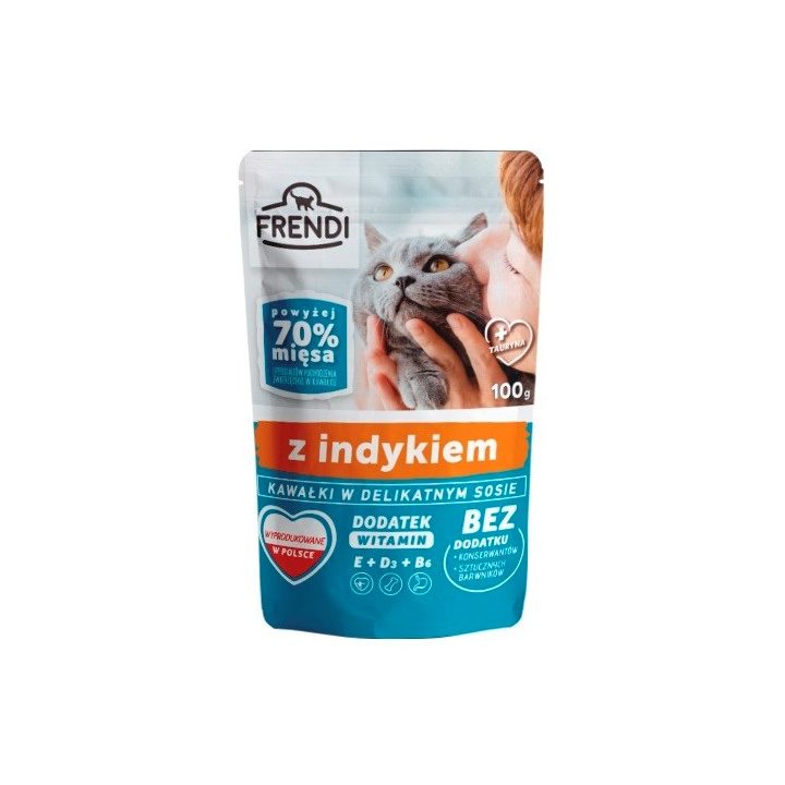 FRENDI Pieces in turkey sauce - wet cat food - 100 g