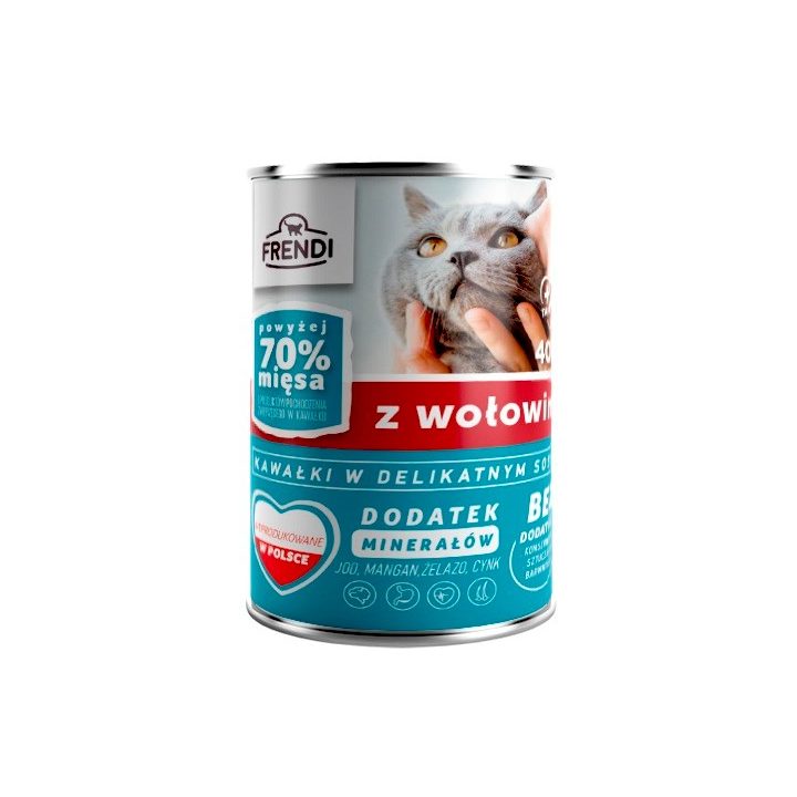 FRENDI with Beef chunks in delicate sauce - wet cat food - 400g