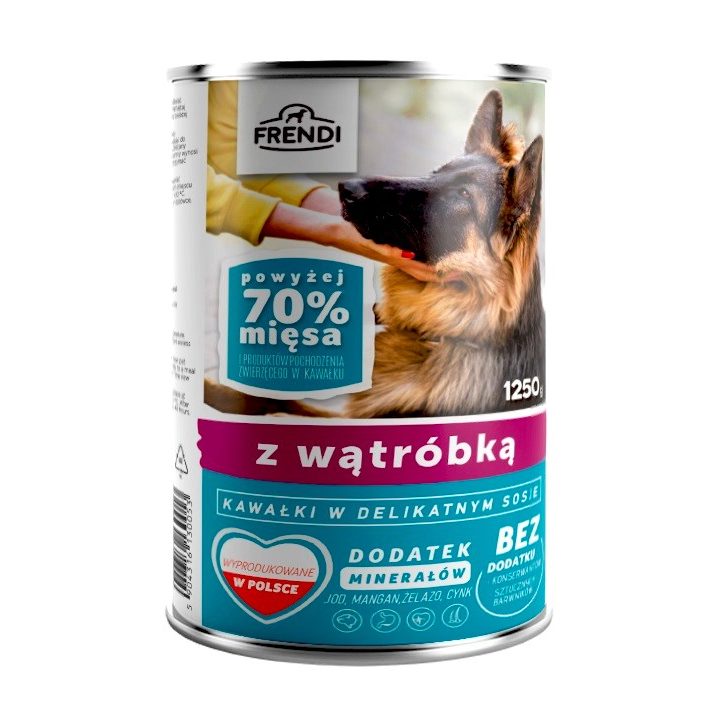 FRENDI with Liver chunks in delicate sauce - wet dog food - 1250g