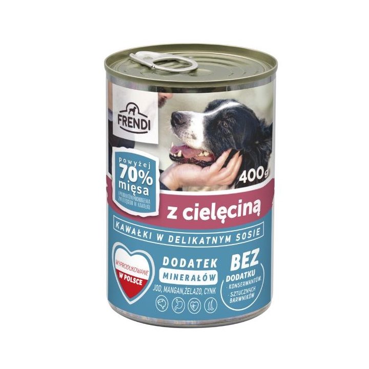 FRENDI with Veal chunks in delicate sauce - wet dog food - 400g