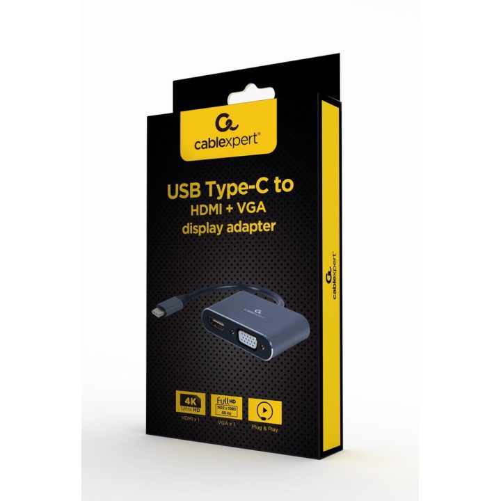 Cablexpert A-USB3C-HDMIVGA-01 USB graphics adapter Grey