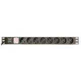 EnerGenie EG-PDU-014 Rack Power Distribution Unit (8 Schuko sockets 1U 16A Schuko plug 3m black color)