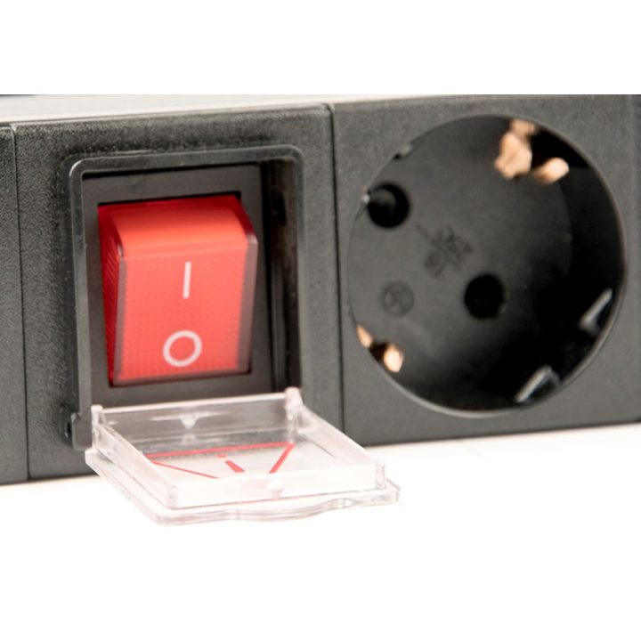 EnerGenie EG-PDU-014 Rack Power Distribution Unit (8 Schuko sockets 1U 16A Schuko plug 3m black color)