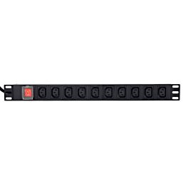 EnerGenie EG-PDU-10C132C19 Power distribution unit (PDU) 10 pcs C13 sockets 1U 16A C20 plug 2 m cable black