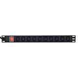 EnerGenie EG-PDU-10C132C19 Power distribution unit (PDU) 10 pcs C13 sockets 1U 16A C20 plug 2 m cable black
