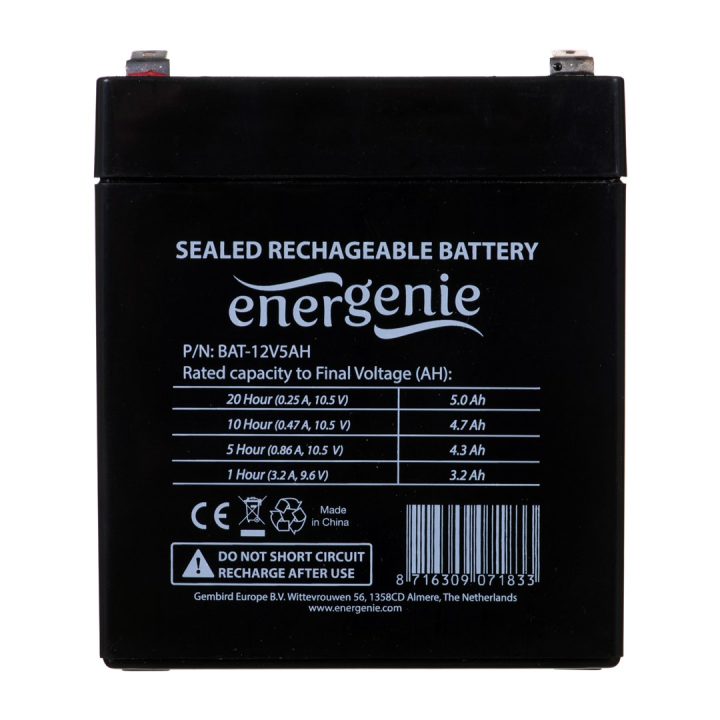 Gembird 12V 5Ah Sealed Lead Acid (VRLA)