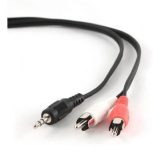 Gembird 2.5m 3.5mm/2xRCA M/M audio cable Black Red White