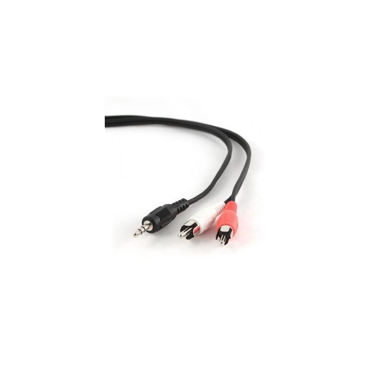 Gembird 2.5m 3.5mm/2xRCA M/M audio cable Black Red White