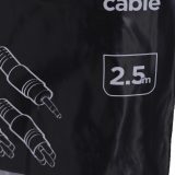 Gembird 2.5m 3.5mm/2xRCA M/M audio cable Black Red White
