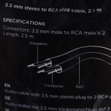 Gembird 2.5m 3.5mm/2xRCA M/M audio cable Black Red White