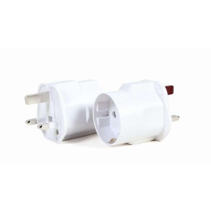 Gembird A-AC-EUFUKM-01 AC power adapter EU Schuko socket to UK plug 13 A