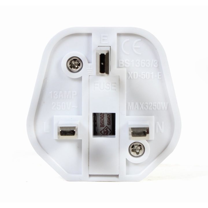 Gembird A-AC-EUFUKM-01 AC power adapter EU Schuko socket to UK plug 13 A