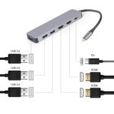 Gembird A-CM-COMBO3-03 USB Type-C 3-in-1 multi-port adapter (Hub + HDMI + PD)