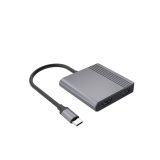 Gembird A-CM-COMBO3-04 USB Type-C 3-in-1 multi-port adapter (2x USB port + 2x HDMI + PD) space grey