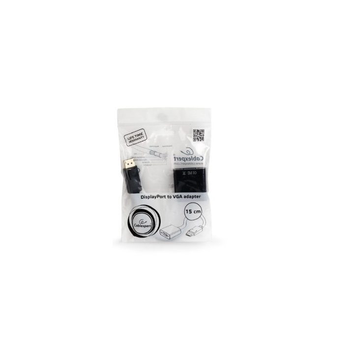 Gembird A-DPM-VGAF-02 video cable adapter 0.15 m VGA (D-Sub) DisplayPort Black
