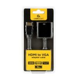 Gembird A-HDMI-VGA-04 video cable adapter 0.15 m VGA (D-Sub) HDMI Type A (Standard) Black