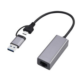 Gembird A-USB3AC-LAN-01 USB 3.1 + type-C Gigabit network adapter space grey