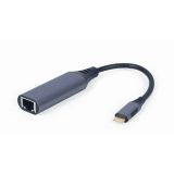 Gembird A-USB3C-LAN-01 notebook dock/port replicator USB 3.2 Gen 1 (3.1 Gen 1) Type-C Black Grey
