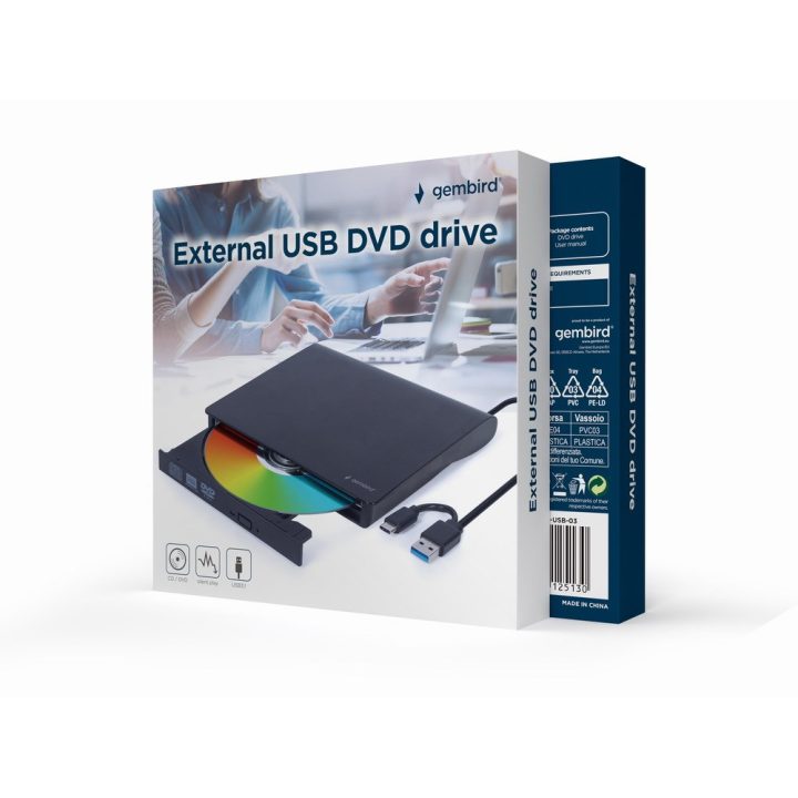 Gembird DVD-USB-031 External USB DVD drive black