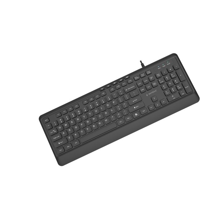 Gembird KB-MCH-05 Slim wired multimedia keyboard black US layout