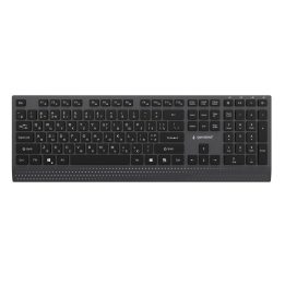 Gembird KB-MCH-06-CYRL Slim wired multimedia keyboard with Type-C adapter Cyrillic layout black