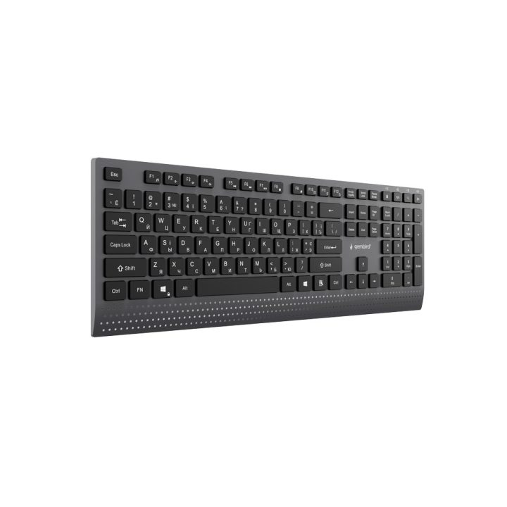 Gembird KB-MCH-06-CYRL Slim wired multimedia keyboard with Type-C adapter Cyrillic layout black