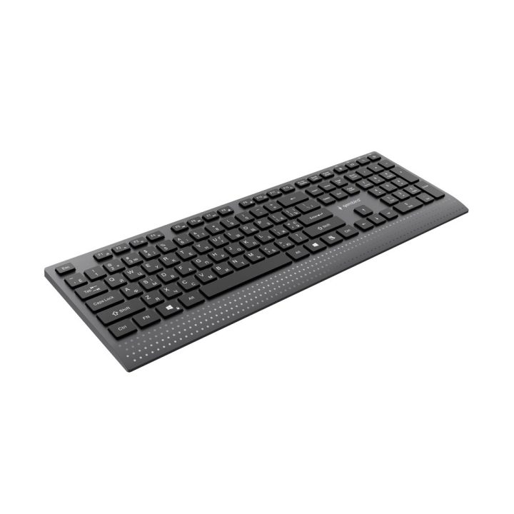 Gembird KB-MCH-06-CYRL Slim wired multimedia keyboard with Type-C adapter Cyrillic layout black