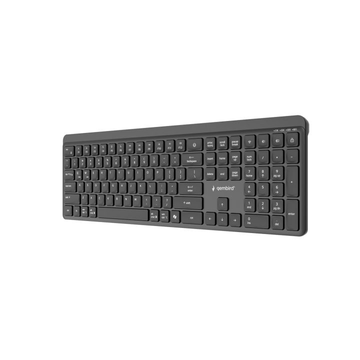 Gembird KB-WPS-03 Dual-mode pro-business slim wireless keyboard 2.4G+BT US layout