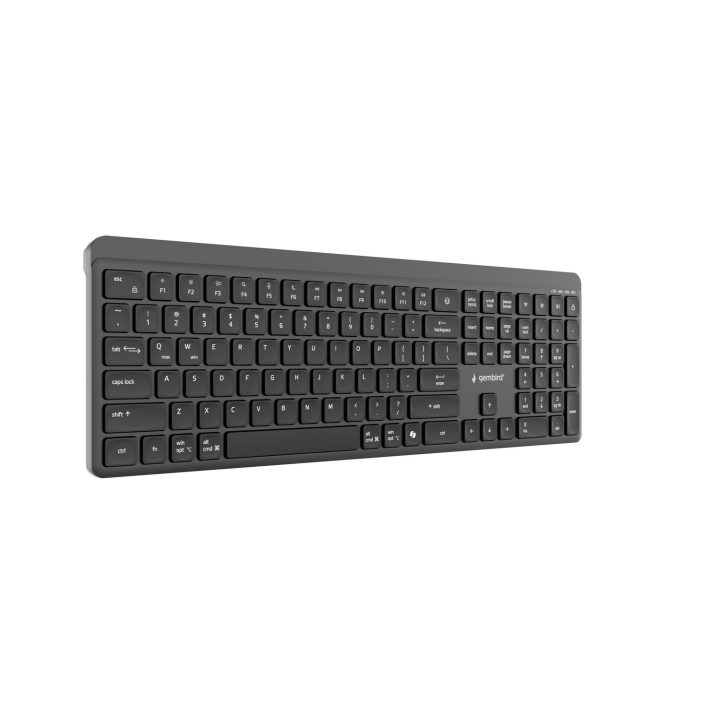 Gembird KB-WPS-03 Dual-mode pro-business slim wireless keyboard 2.4G+BT US layout