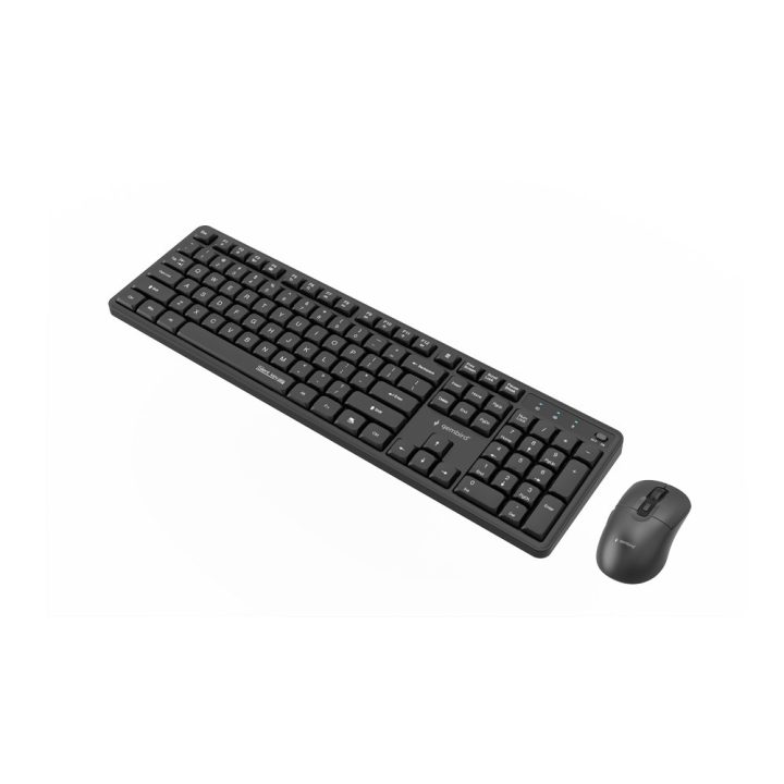 Gembird KBS-WMS-01 Silent key Pro Business wireless desktop set black US layout