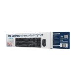 Gembird KBS-WMS-01 Silent key Pro Business wireless desktop set black US layout