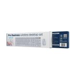 Gembird KBS-WMS-01-W Silent key Pro Business wireless desktop set white US layout