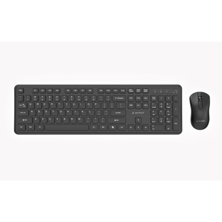 Gembird KBS-WPS-01 Slim Pro Business wireless desktop set black US layout