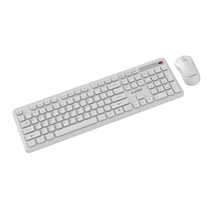 Gembird KBS-WPS-01 Slim Pro Business wireless desktop set white US layout