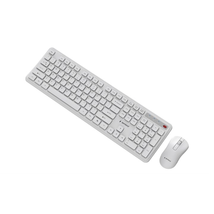 Gembird KBS-WPS-01 Slim Pro Business wireless desktop set white US layout
