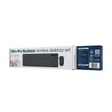 Gembird KBS-WPS-01-W Slim Pro Business wireless desktop set black RU layout