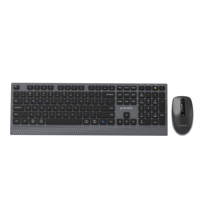 Gembird KBS-WPS-02 Dual-mode slim wireless desktop set 2.4G+BT US layout