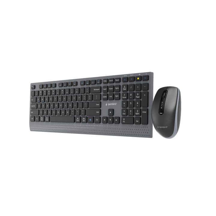 Gembird KBS-WPS-02 Dual-mode slim wireless desktop set 2.4G+BT US layout